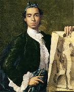 unknow artist Detail of Self-portrait Holding an Academic Study. oil painting reproduction